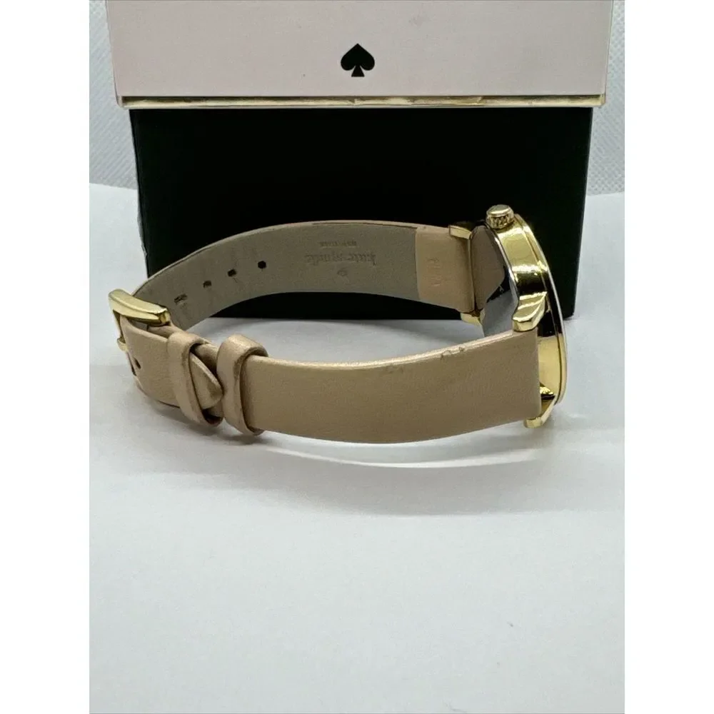 Kate Spade Metro 0073 Women's Beige Leather Strap Analog Dial Wrist Watch JNA141